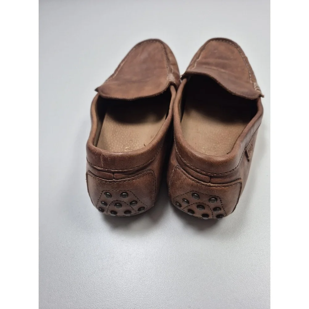 Polo Ralph Lauren Woodley Shoes Mens Size 8.5 D Brown Leather Loafers Driving